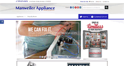 Desktop Screenshot of manweilerappliances.com
